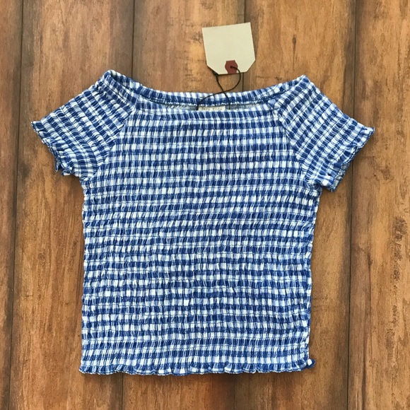 Zara Other - Zara Blue Gingham Top
